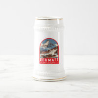 Zermatt Suisse Illustration Voyage Art Retro