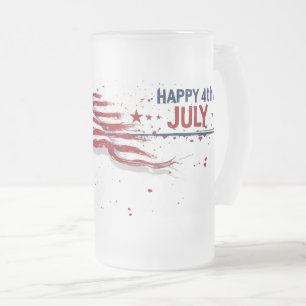 Chope Givrée 4 juillet - Drapeau américain artistique éclabouss