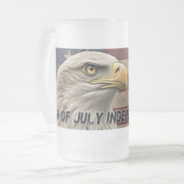 Chope Givrée Aigle et drapeau majestueux - Esprit de liberté (Devant gauche)