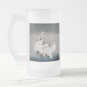 Chope Givrée Aigrettes de Koson dans la neige : vintage japonai
