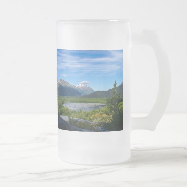 Chope Givrée Alaska's Exit Glacier Valley Frosted Glass Beer Mu (Droit)