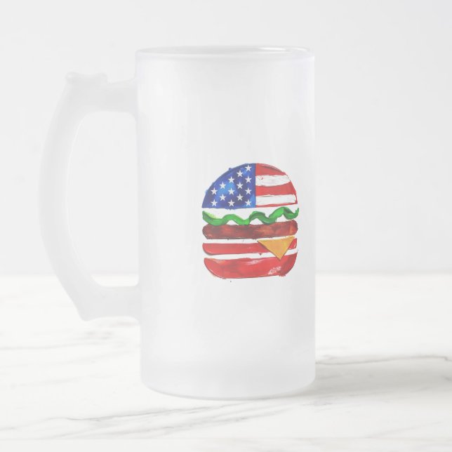 Chope Givrée America Burger (Peinture Blanche No. 1) (Gauche)