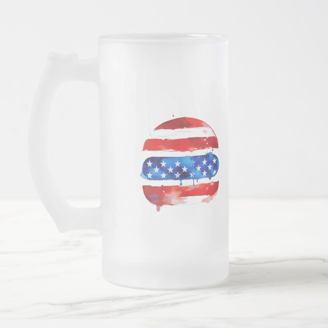 Chope Givrée America Burger (Peinture Blanche No. 2) (Gauche)