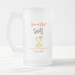 Chope Givrée Amour au premier spritz orange noir enterrement de