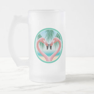 Chope Givrée Amour du Flamant rose (Saint-Valentin tropical)
