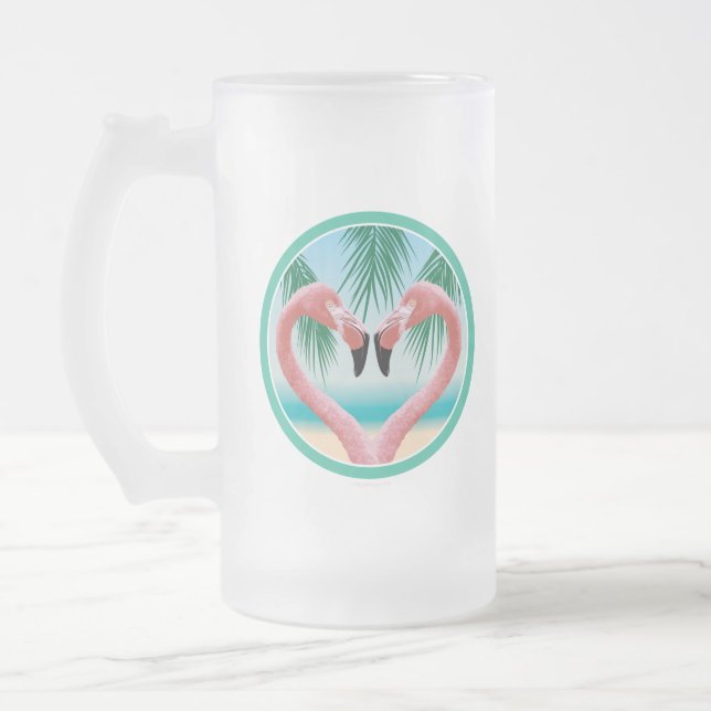 Chope Givrée Amour du Flamant rose (Saint-Valentin tropical) (Gauche)
