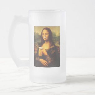 Chope Givrée Amusant Mona Lisa Bière Lover cadeau unique
