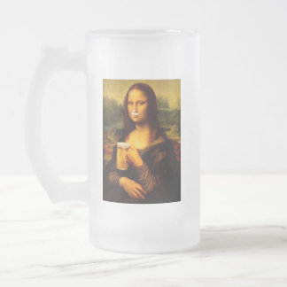 Chope Givrée Amusant Mona Lisa Bière Lover cadeau unique