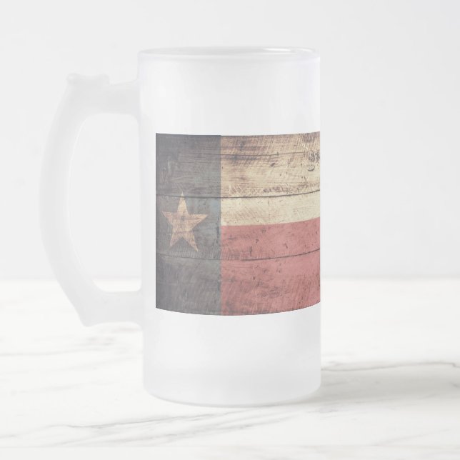 Chope Givrée Ancien drapeau en bois du Texas ; (Gauche)