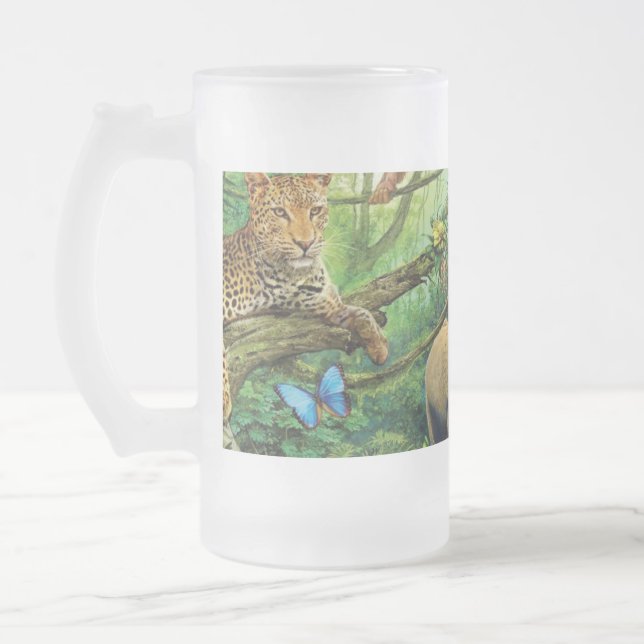 Chope Givrée Animals living together throw pillow (Gauche)