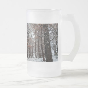Chope Givrée Arbres, avec feuilles oranges et neige