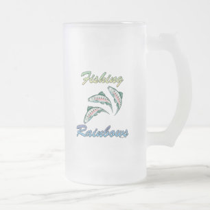 Chope Givrée Arcs-en-ciel de pêche pêchant le truite