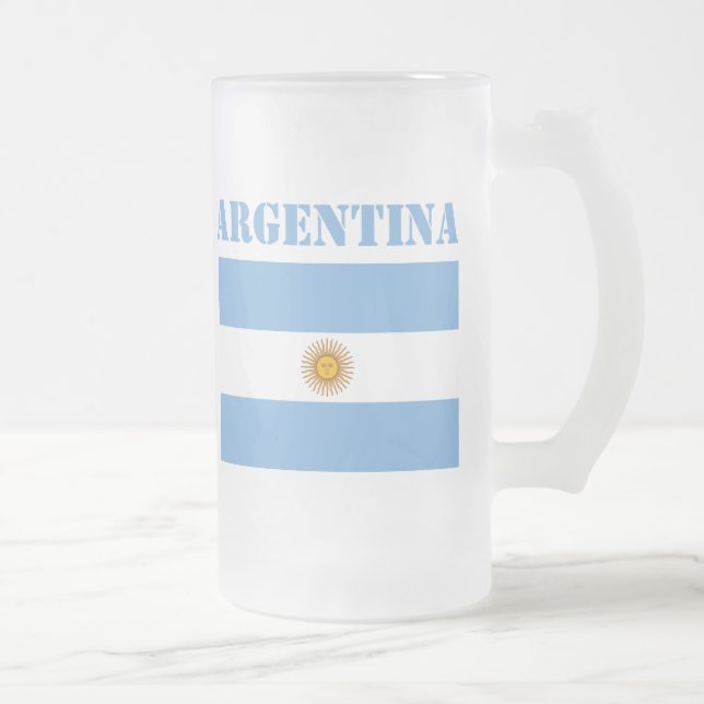 Chope Givrée Argentine Drapeau Football Football Argentine Bleu (Droit)