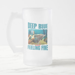 Chope Givrée Art de dauphin sirène bleu profond et se sentant b