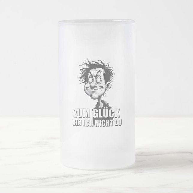 Chope Givrée Art de dessin animé avec citation « Heureusement…  (Centre)