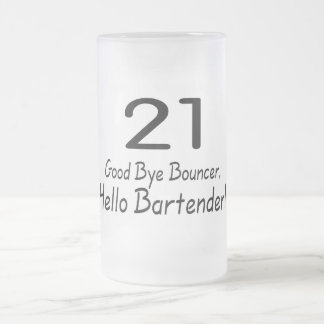 Chope Givrée Au revoir barman du videur 21 bonjour (noir)
