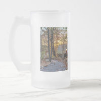 Autumn Woods Sunset Walkway