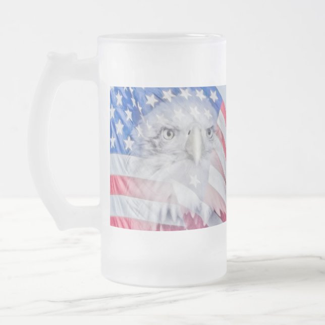 Chope Givrée Bald Eagle et le drapeau américain (Gauche)