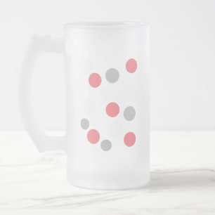 Chope Givrée Balls Cercles Motif gris blanc corail rose