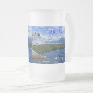 Chope Givrée Bande de bière en verre dépoli de l'Alaska