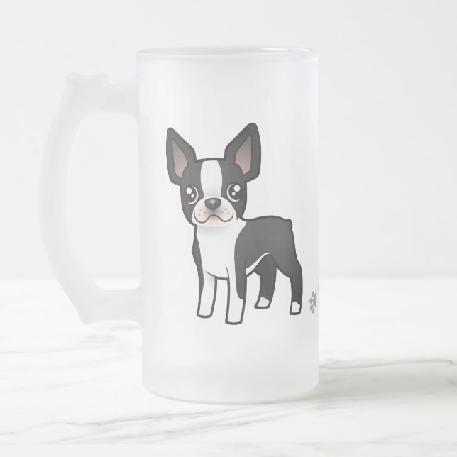 Chope Givrée Bande dessinée Boston Terrier (Gauche)