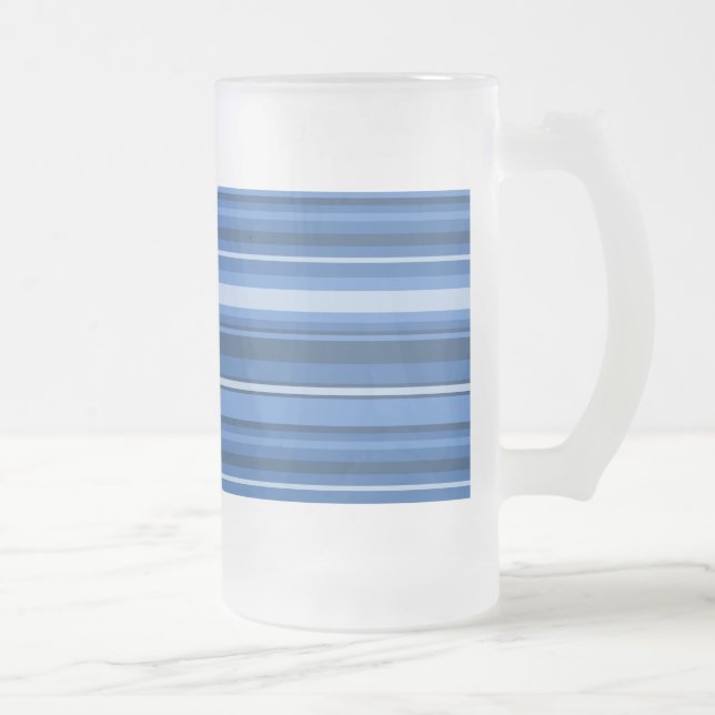 Chope Givrée Bandes bleu monogramme (Droit)