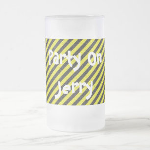 Chope Givrée Bandes diagonales minces en noir et jaune