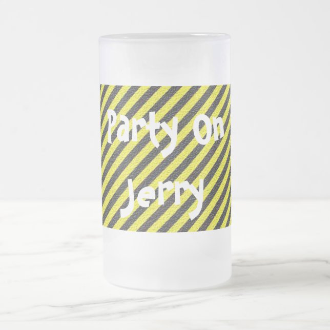 Chope Givrée Bandes diagonales minces en noir et jaune (Centre)