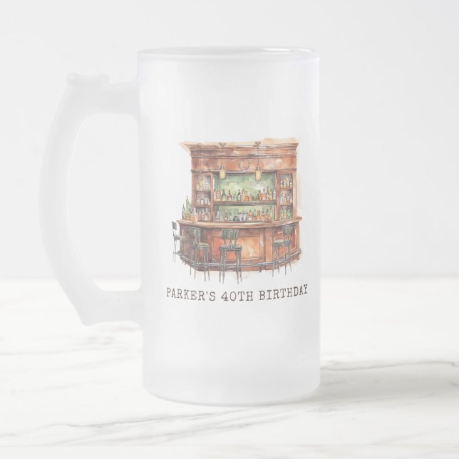 Chope Givrée Bar Adulte Anniversaire N'Importe Quel Âge (Gauche)