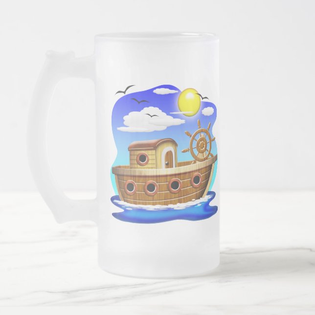 Chope Givrée Bateau de pêche dessin animé  (Gauche)