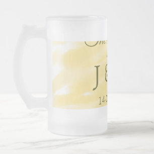 Chope Givrée Beurre jaune pastel le mariage du nom de couple le