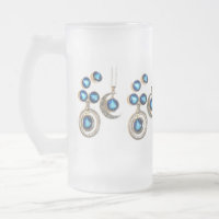 Bijoux de Noël Arbre bleu noir brillant Lune
