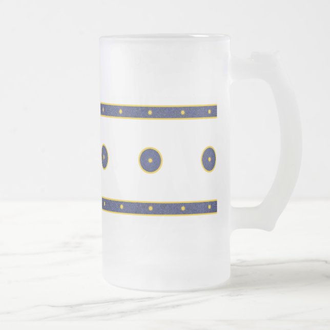 Chope Givrée Bleu foncé avec étoiles d'or (Droit)