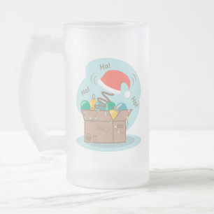 Chope Givrée Boite artisanale avec décoration de Noël et chapea