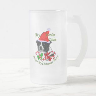 Chope Givrée Bordure Collie Cadeaux de Noël