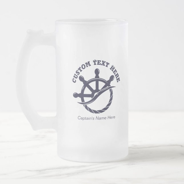 Chope Givrée Cadeau nautique de bateau de capitaine personnalis (Gauche)