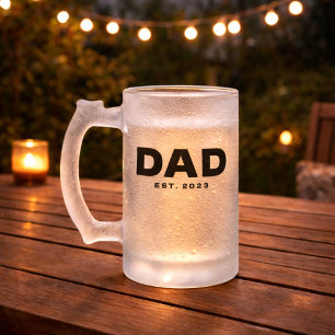 Chope Givrée Cadeau Papa Établi pour Papa Verre à Bière givré