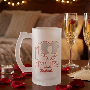Chope Givrée Cadeau personnalisé J'aime ma femme – Ajouter nom