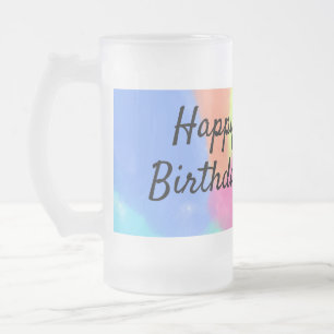 Chope Givrée calligraphie simple et minimale joyeux anniversair