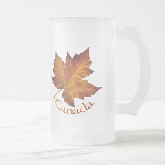 Chope Givrée Canne à bière Automne Canada Lunettes de souvenir (Droit)