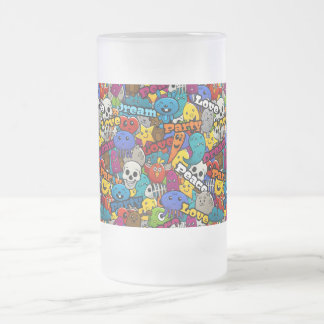 Chope Givrée Caractères graffitis colorés Motif