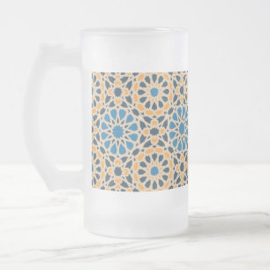 Chope Givrée Carreau géométrique marocain & motif orange
