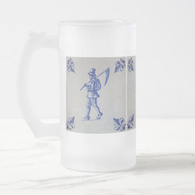 Chope Givrée Carreaux bleus Delft - Modèle (Gauche)