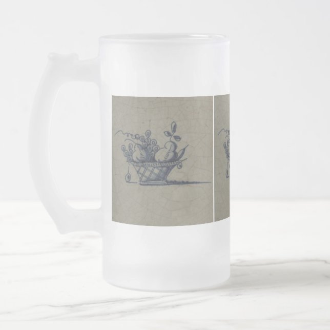 Chope Givrée Carrelage Bleu Delft Classique - Panier de fruits (Gauche)
