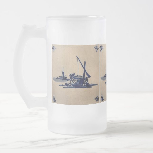 Chope Givrée Carrelage bleu Delft classique - Puits d'eau (Gauche)