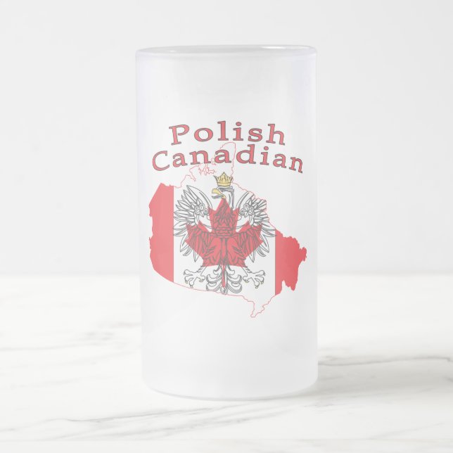 Chope Givrée Carte du drapeau canadien polonais (Centre)