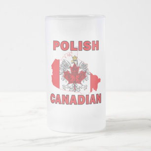 Chope Givrée Carte du drapeau canadien polonais