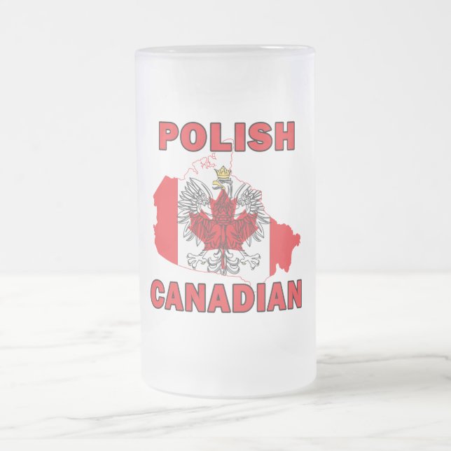 Chope Givrée Carte du drapeau canadien polonais (Centre)