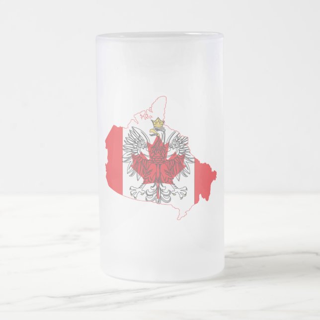 Chope Givrée Carte du drapeau de Pologne Canada (Centre)