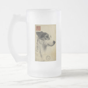 Chope Givrée Carte postale vintage Jack Russell